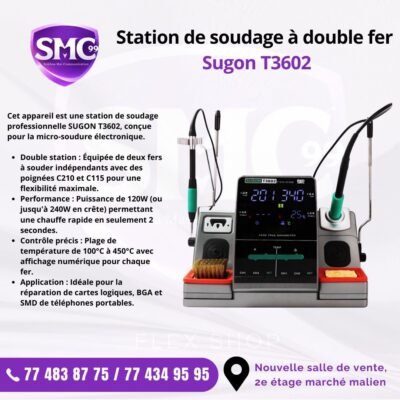 Station de soudage à double fer
Sugon T3602